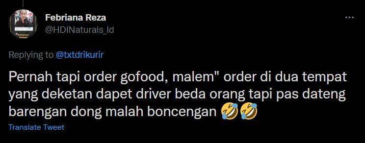 kurir antar paket barengan (twitter.com/hdinaturals_id)