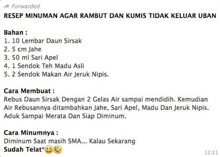chat forward grup keluarga (twitter.com/txtdrwag)