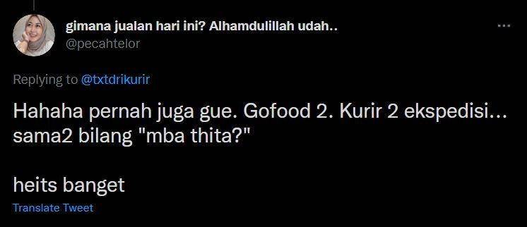 kurir antar paket barengan (twitter.com/pecahtelor)