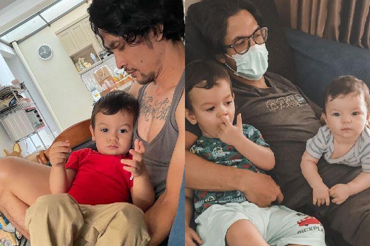 10 Potret Keseharian Edward Akbar Momong Anak, Ayah Siaga!