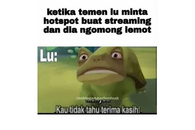 meme teman minta hotspot (instagram.com/kegoblogan.berfaedaah)