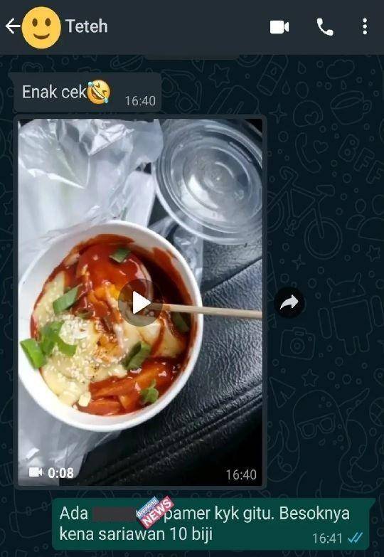 chat kakak adik bahas makanan (twitter.com/bertanyarl)