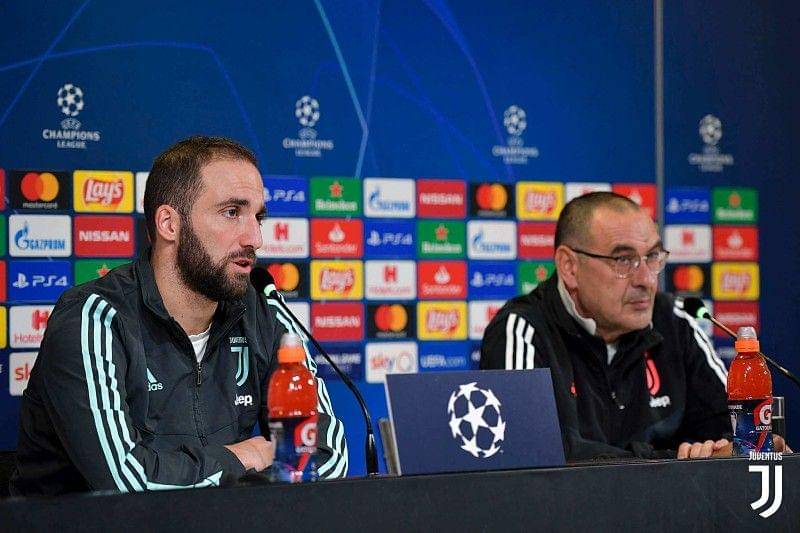 Potret Maurizio Sarri bersama Gonzalo Higuain (twitter.com/juventusfc)