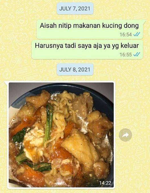chat kakak adik bahas makanan (twitter.com/tiaraafifahocta)