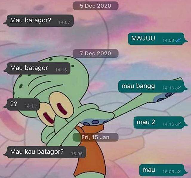 chat kakak adik bahas makanan (twitter.com/bubbbleteaaa)