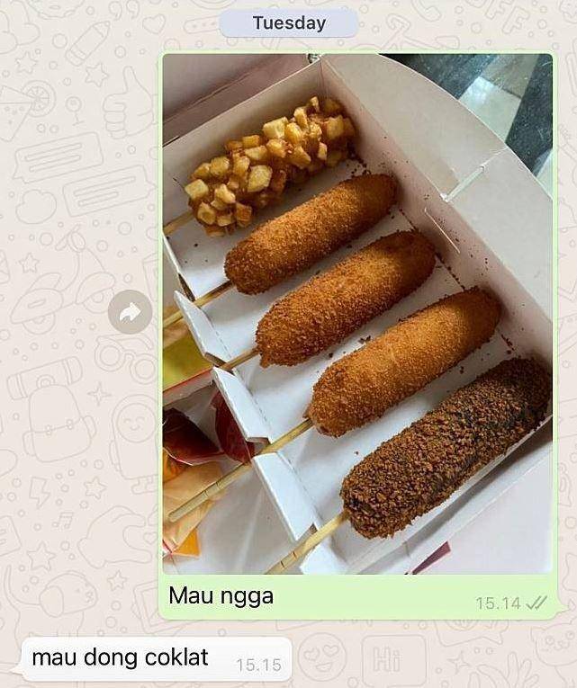 chat kakak adik bahas makanan (twitter.com/nangisdikrl)