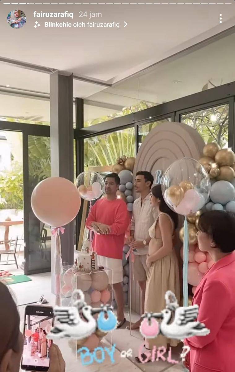 Potret momen gender reveal anak kedua Jedar. (instagram.com/fairuzarafiq)