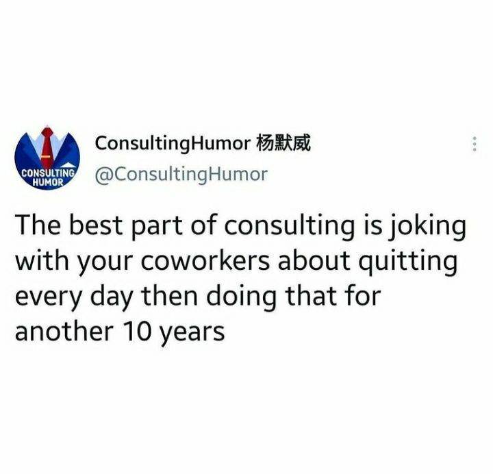 meme perjuangan milenial di tempat kerja (twitter.com/ConsultingHumor via instagram.com/corporate_millennial_memes)