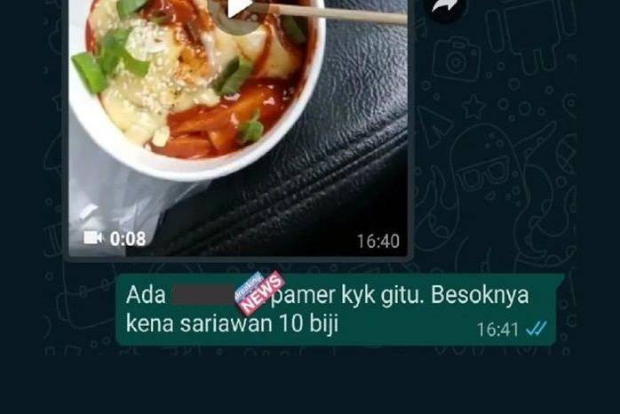 chat kakak adik bahas makanan (twitter.com/bertanyarl)