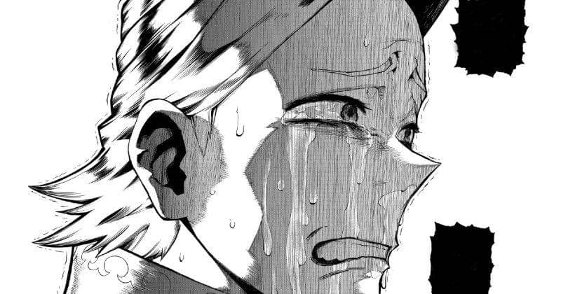 Yuga Aoyama menangis. (mangaplus.shueisha.co.jp/My Hero Academia)