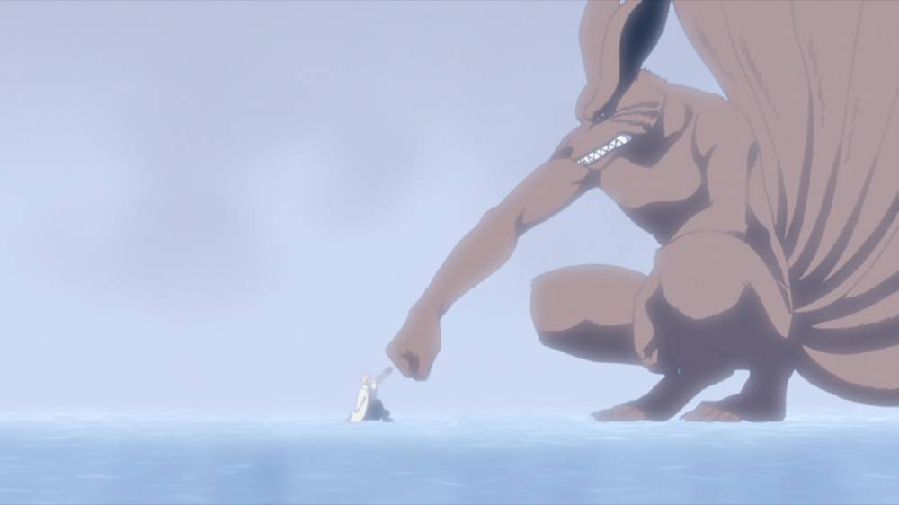 Cuplikan adegan ketika Naruto berpisah dengan Kurama. (dok. Studio Pierrot/Boruto: Naruto Next Generations)
