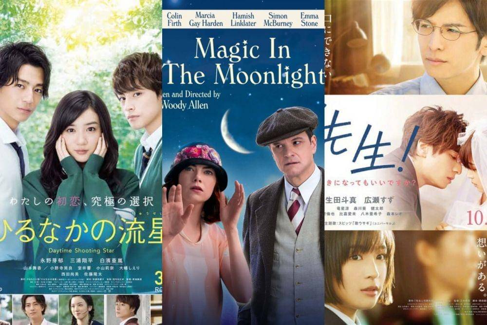 poster film Daytime Shooting Star, Magic In The Moonlight, dan Sensei! (Berbagai Sumber)