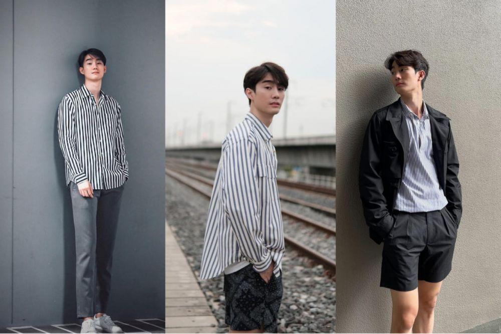 9 Ide Striped Outfit ala Force Jiratchapong, Anti Boring!