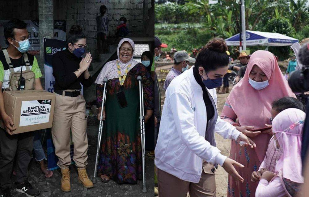 Ashanty bareng Hermansyah Foundation dan AExpert Peduli di Posko Semeru [7/12/2021) (Instagram.com/ashanty_ash/)