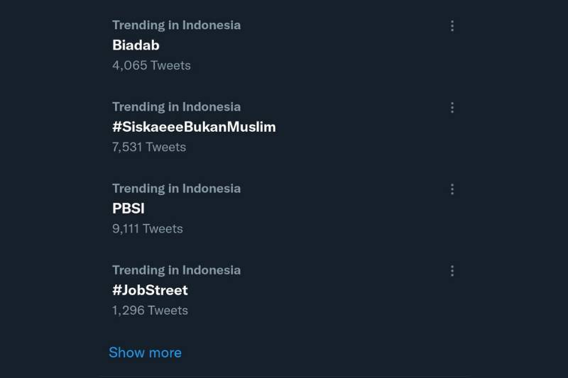 PBSI jadi trending Twitter sejak memutuskan mundur dari Kejuaraan dunia. (twitter.com)