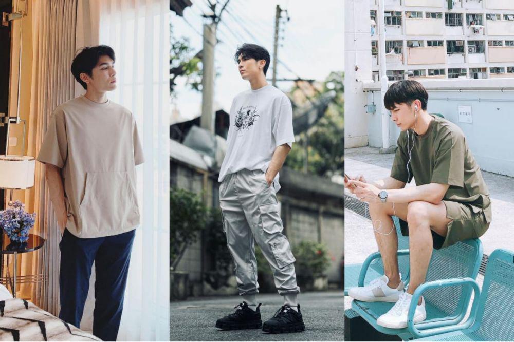 9 Gaya Kekinian dengan Kaus Oversized ala Mew Suppasit, Effortless!
