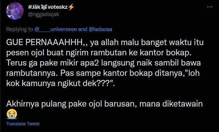 gak fokus naik ojek online (twitter.com/nggadiajak)