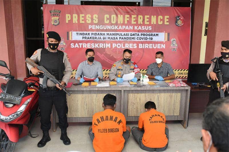 Raup Ratusan Juta dari Program Prakerja, Dua Warga Bireuen Ditangkap