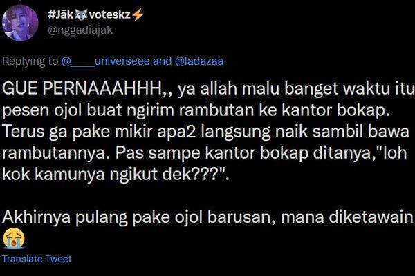 gak fokus naik ojek online (twitter.com/nggadiajak)