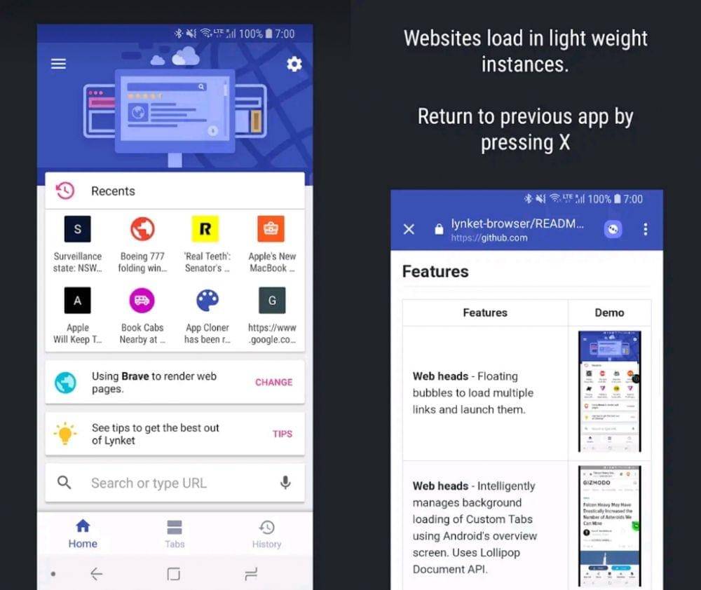 Lynket Browser (Dok. Arunkumar)