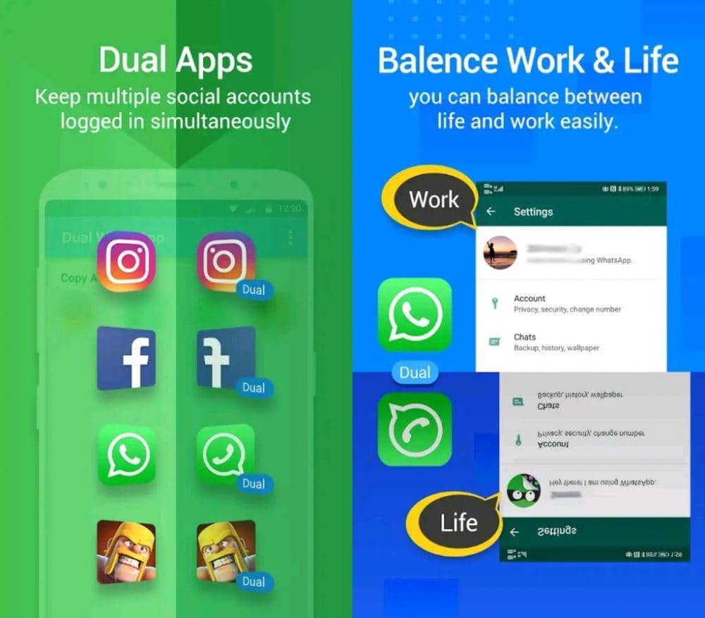 Dual Apps (Dok. Hide Apps)