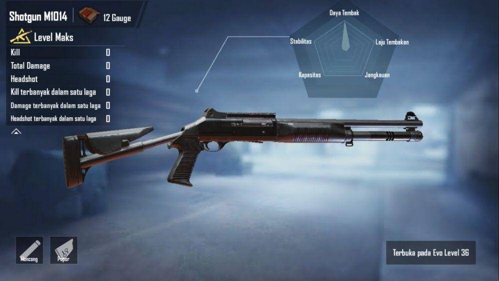 Potret senjata Shotgun M1014 (dok. Level Infinite/PUBG Mobile)