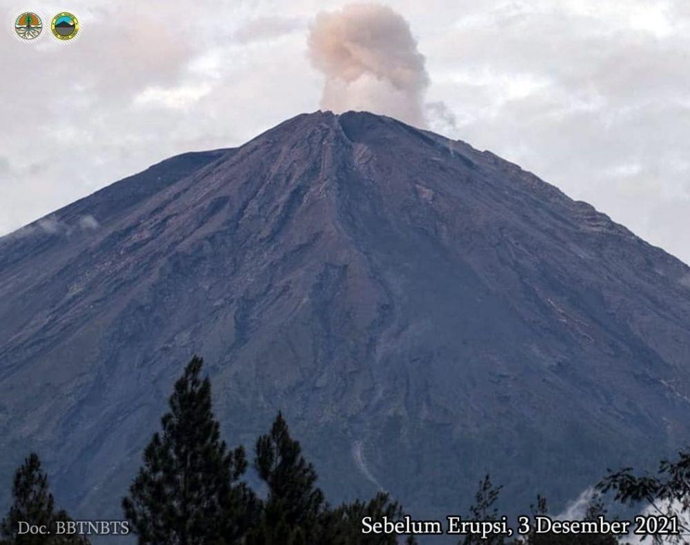 5 Potret yang Gambarkan Kondisi Semeru Sebelum dan Setelah Erupsi