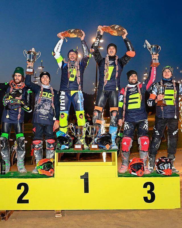 Valentino Rossi dan Luca Marini kembali menang di 100km dei Campioni 2021. (instagram.com/valeyellow46)