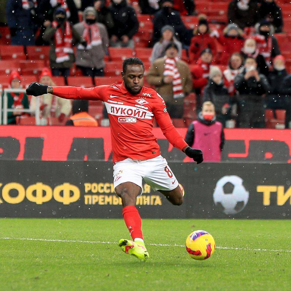 Victor Moses tampil membela Spartak Moscow. (twitter.com/fcsm_eng)