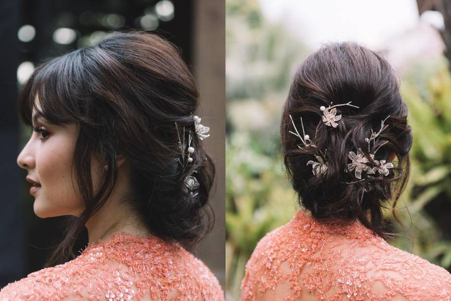 Hair do untuk kebaya kondangan. (instagram.com/clarabernadeth)