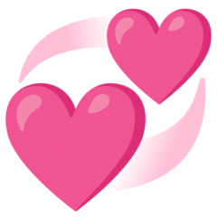 Revolving Hearts emoji(emojipedia.org)
