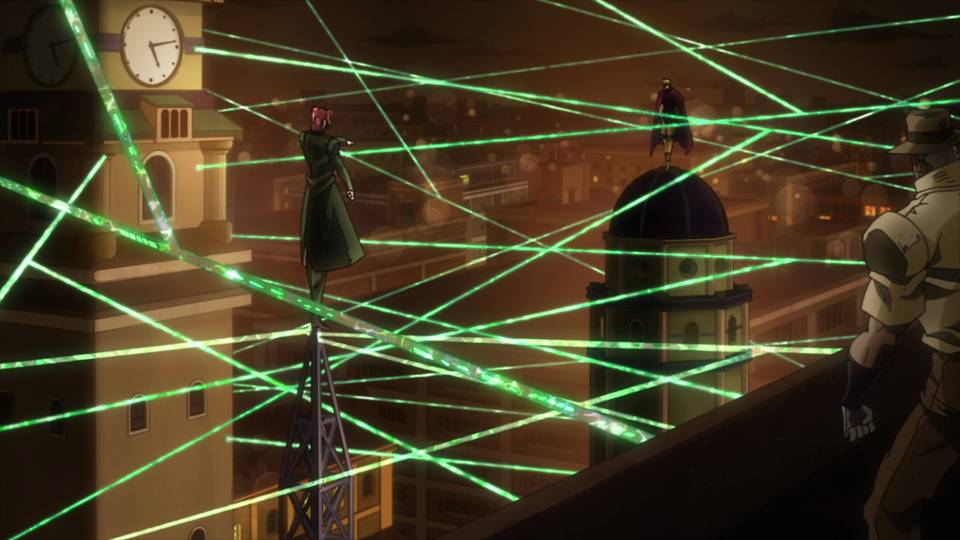 Kakyoin Noriaki vs. Dio Brando (dok. David Production/JoJo's Bizarre Adventure: Stardust Crusaders)