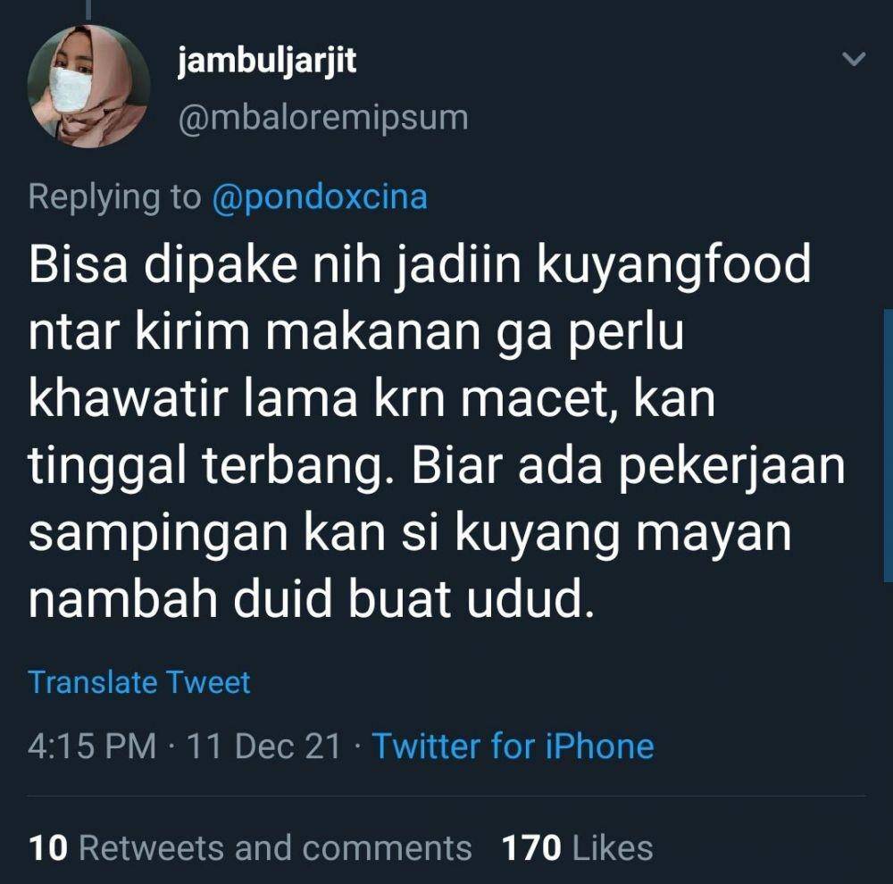 Komen kocak netizen soal kuyang (Twitter.com/mbalorepipsum)