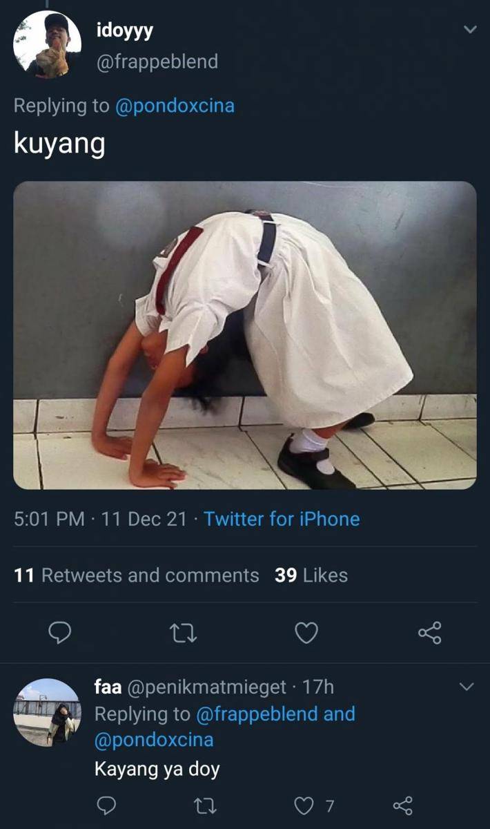 Komen kocak netizen soal kuyang (Twitter.com/frappeblend | Twitter.com/penikmatmieget)