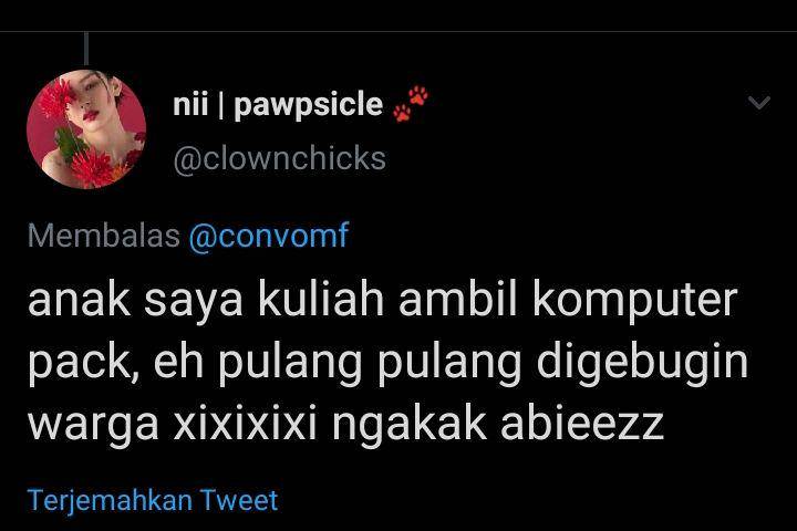 jokes bapak-bapak anti mainstream (twitter.com/clownchicks)