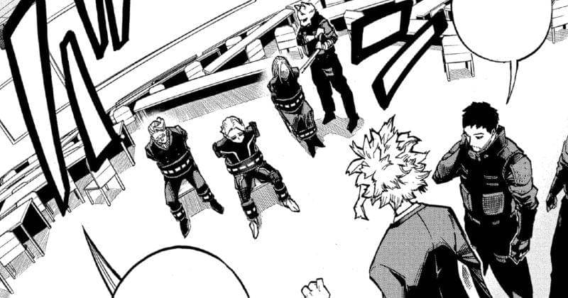Aoyama dan keluarganya tertangkap. (mangaplus.shueisha.co.jp/My Hero Academia)