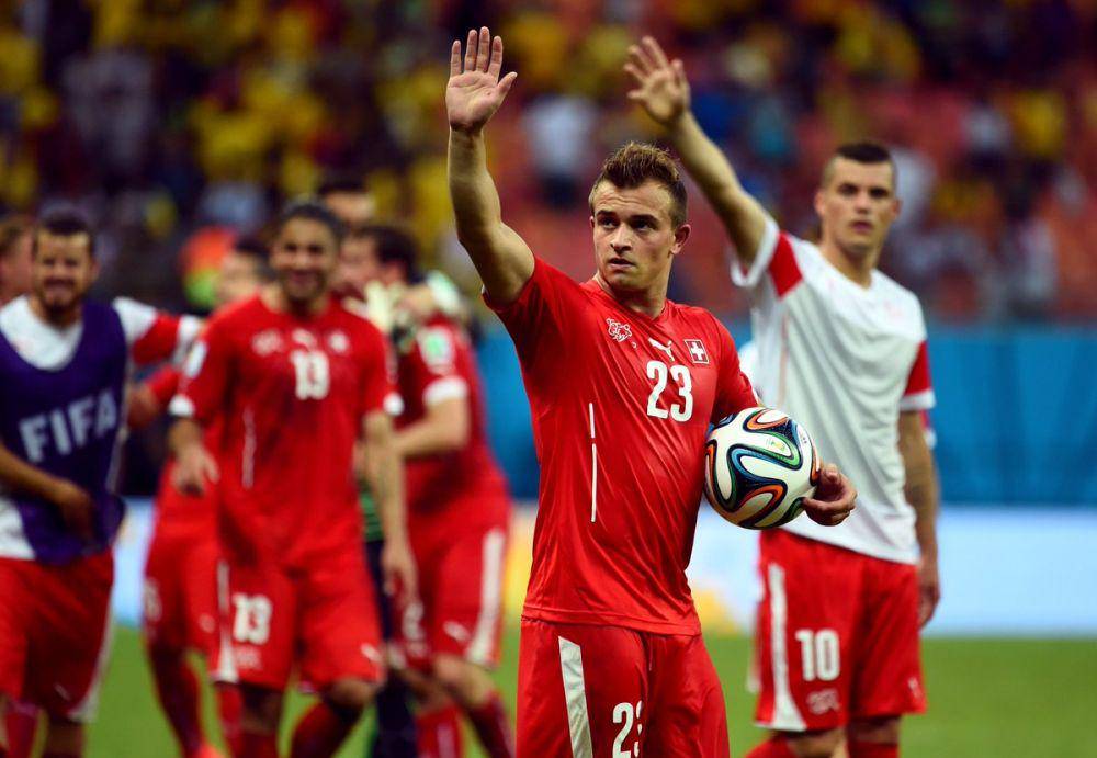 potret Xherdan Shaqiri di laga melawan Honduras (twitter.com/squawka)
