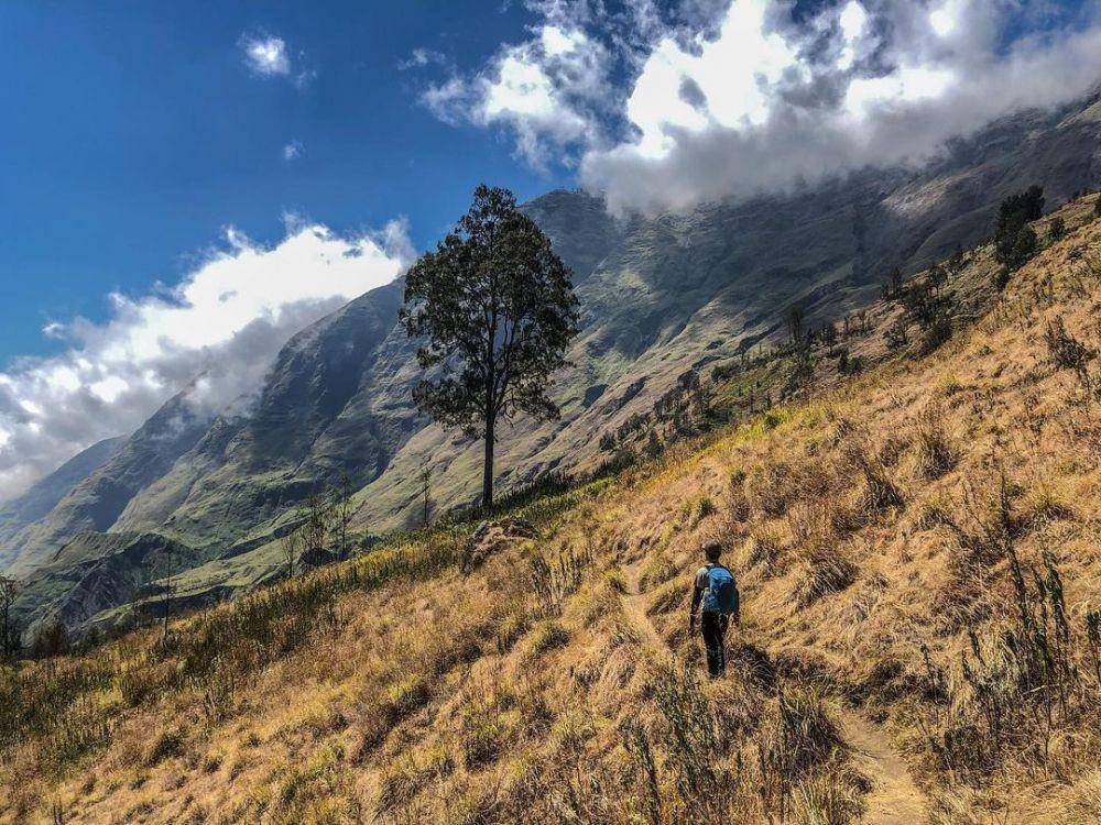 Lembah di jalur Torean, Gunung Rinjani (instagram.com/baleanjani)