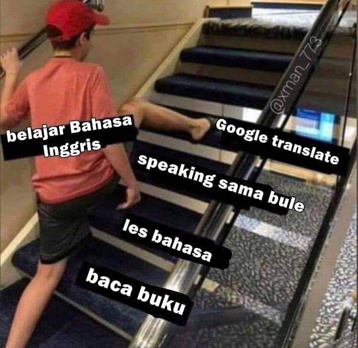 meme belajar bahasa Inggris (facebook.com/xman_773)