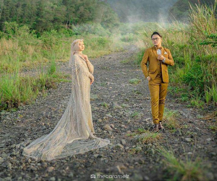 Foto Prewedding Nura dan Danang. Instagram.com/hemasnura