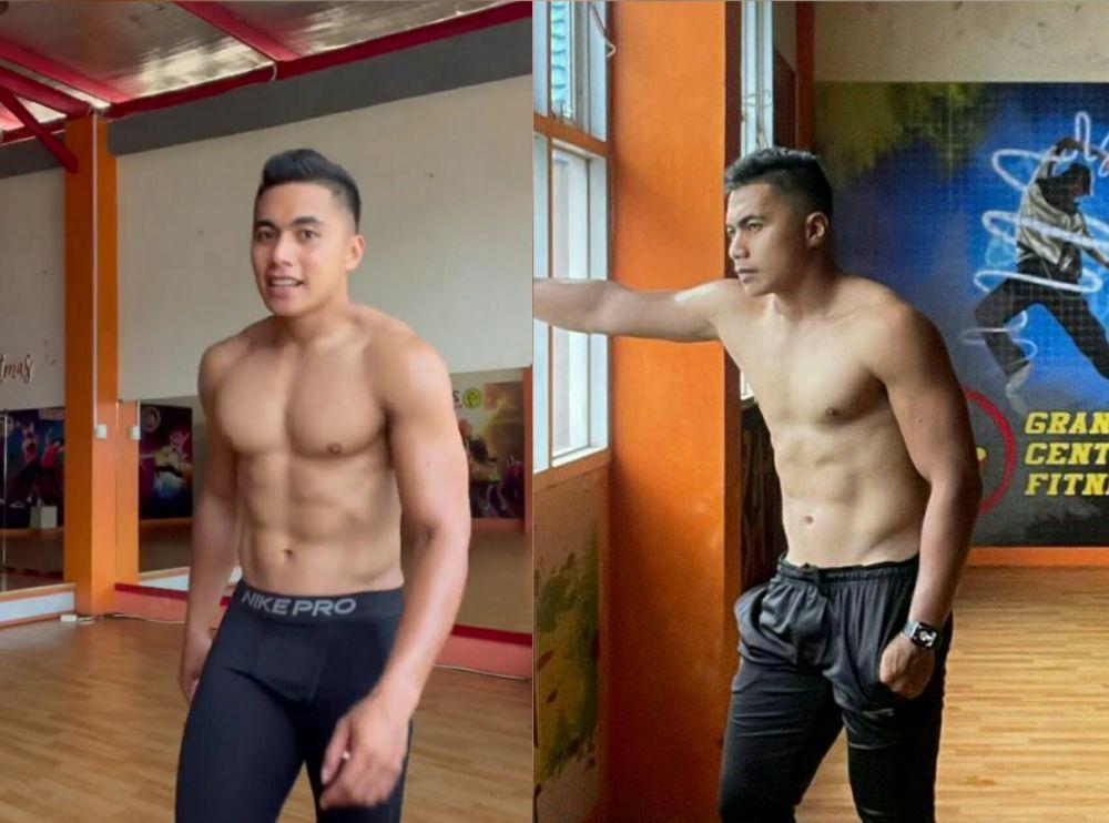 Dulu Timnas Voli Putri Kini TNI, 9 Gaya Shirtless Aprilio Manganang