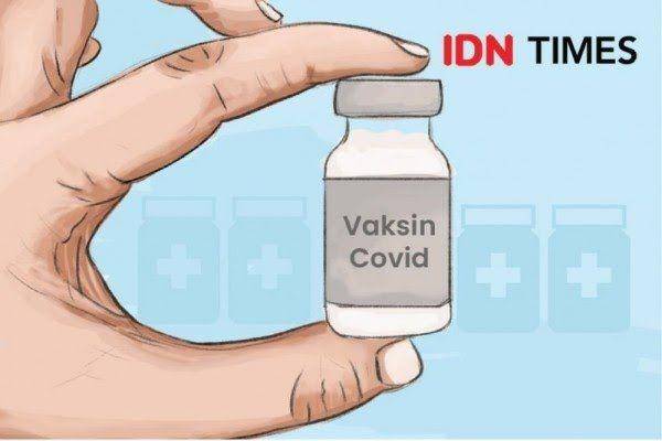 Ilustrasi vial vaksin COVID-19.