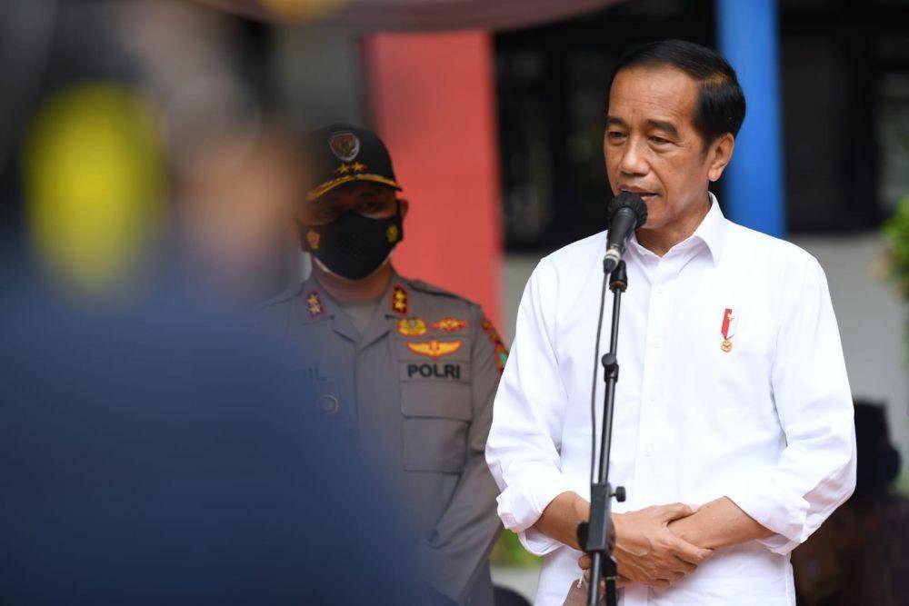Presiden Jokowi tinjau vaksinasi anak di Gambir, Jakarta pada Rabu (14/12/2021). (dok. Biro Pers Kepresidenan)
