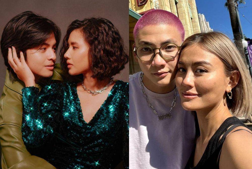 kolase potret Angga bersama Shenina dan Agnez bersama Adam (instagram.com/shenacinnamon/ | instagram.com/ryoshiadam/)