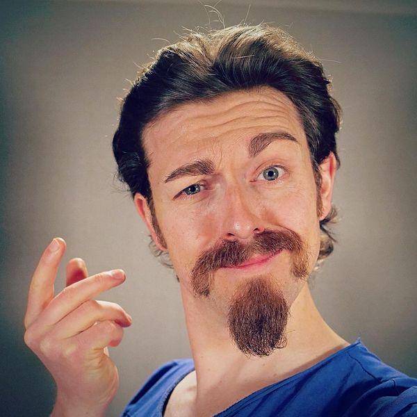 Ilustrasi gaya Van Dyke beard (instagram.com/alanburgon)