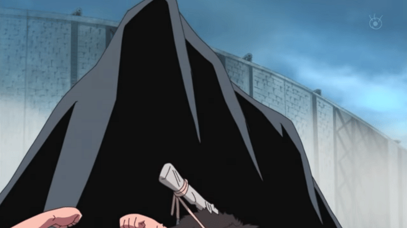 Blackbeard menutup mayat Whitebeard dengan tirai hitam. (Dok. Toei Animation)