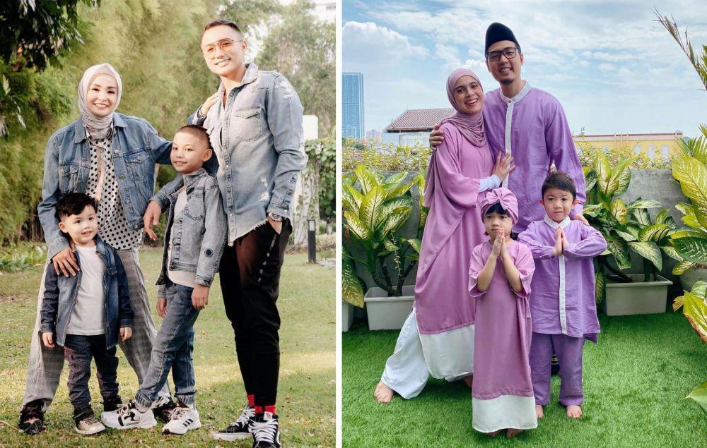 9 Potret Keluarga Artis Pakai Baju Senada, Bahagia dengan 2 Anak