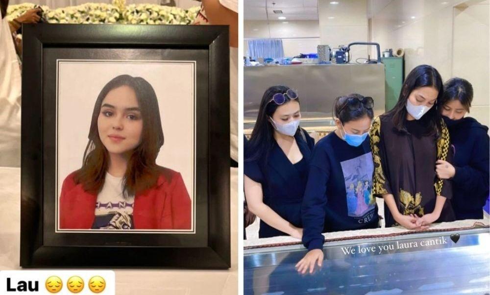 10 Potret Sahabat Lepas Jenazah Laura Anna, Tangis Pecah di Rumah Duka