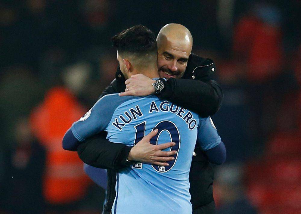 Sergio Aguero dan Pep Guangzhou (twitter.com/premierleague)