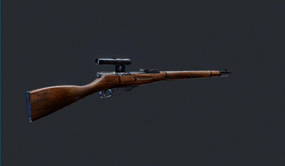 Senjata Mosin Nagant (sketchfab.com)